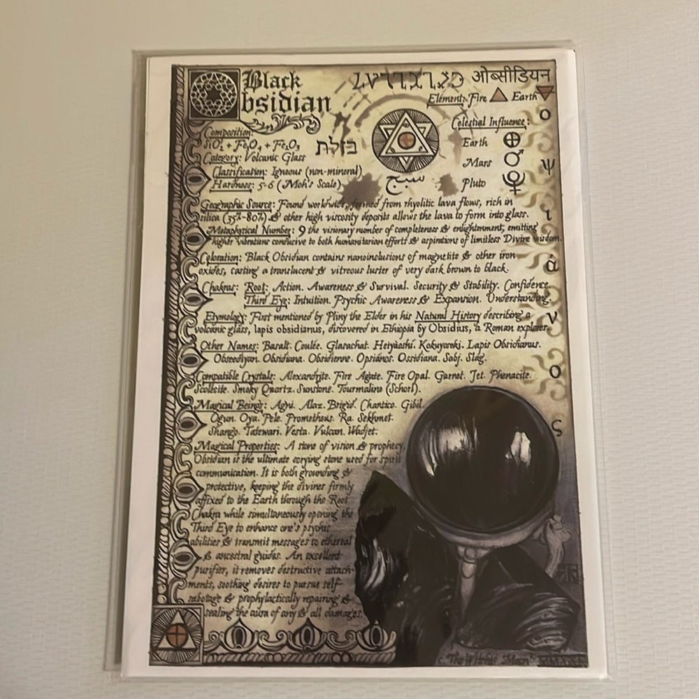 Witches Moon Black Obsidian Artwork